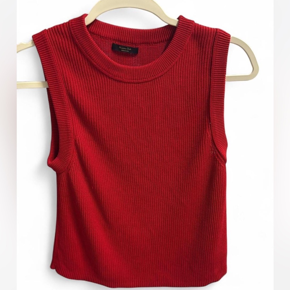 Massimo Dutti Rich Red Tank Top